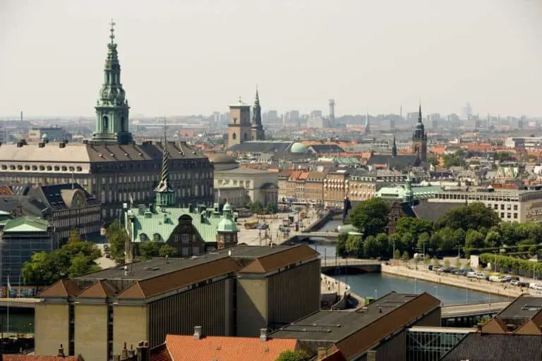 vaizdas į Kopenhagos miestą