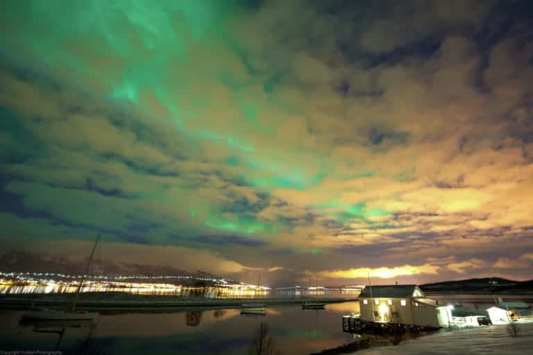 Aurora boreale Hakoya, Tromso (Tromsø)