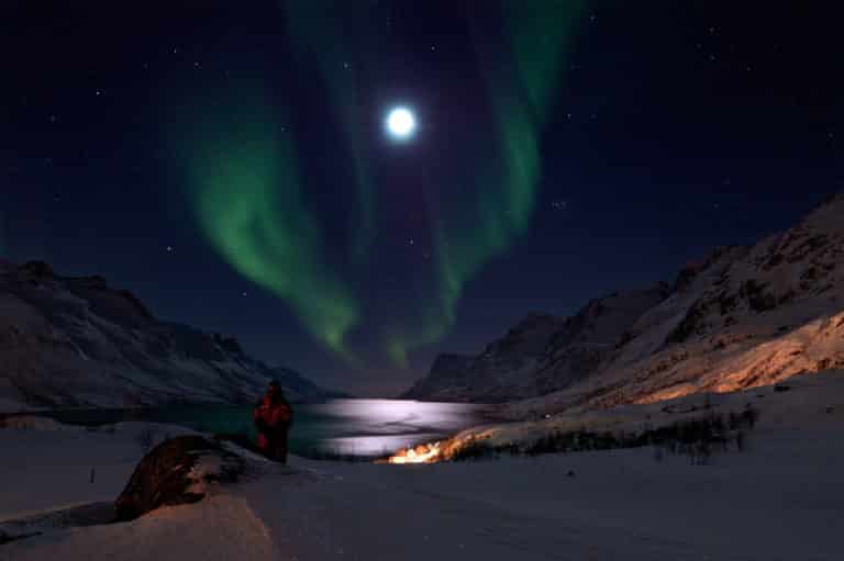 Šiaurės šviesa aurora borealis-Tromso