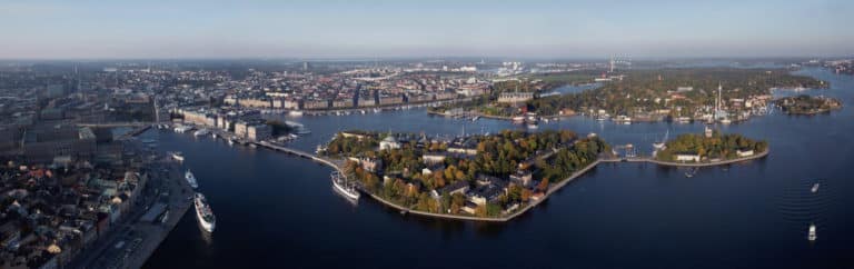 Arial udsigt over Stockholm